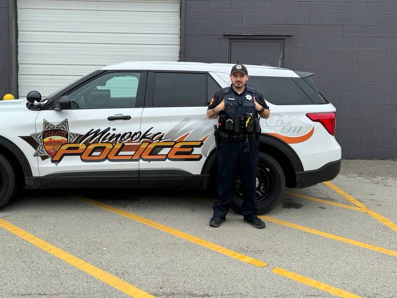 2023 Officer of the Year John Martinez has been with the Minooka Police Department for three years.