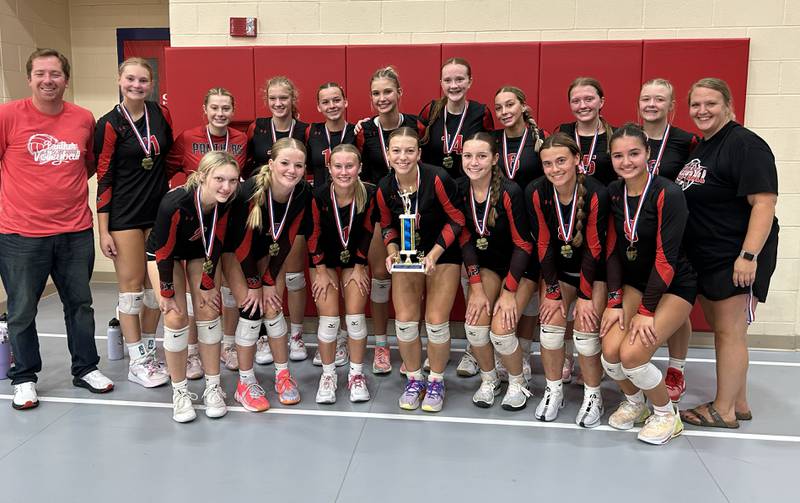 Erie-Prophetstown won the Oregon Volleyball Tournament on Saturday, Sept. 7, 2024. The Panthers took the tournament title in three sets over Lena-Winslow.