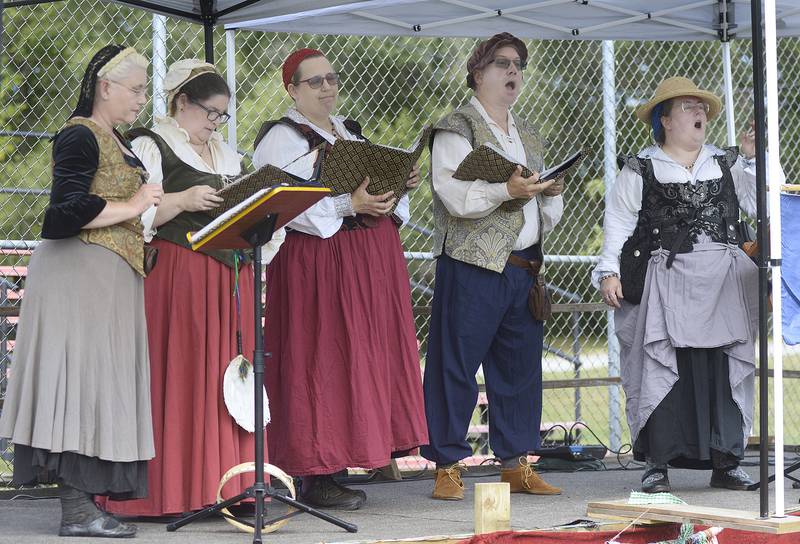 Court Country performs songs Saturday, Sept. 14, 2024, from centuries ago during the Marseilles Renaissance Faire.