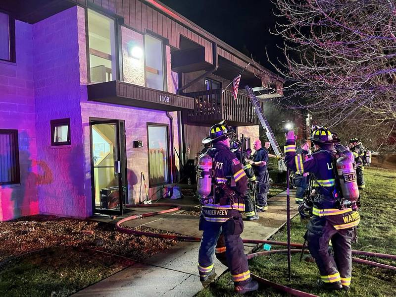 Firefighters respond to a fire that led to the death of a 79-year-old woman on Tuesday, Feb. 27, on Division Street in Lockport.