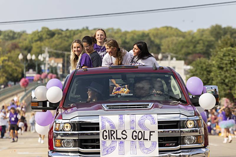 The Dixon girls golf team is seen Friday, Sept. 29, 2023 in the homecoming parade.