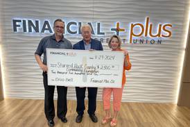 Financial Plus Credit Union donates $2,500 to Stayin’ Alive Disco Ball