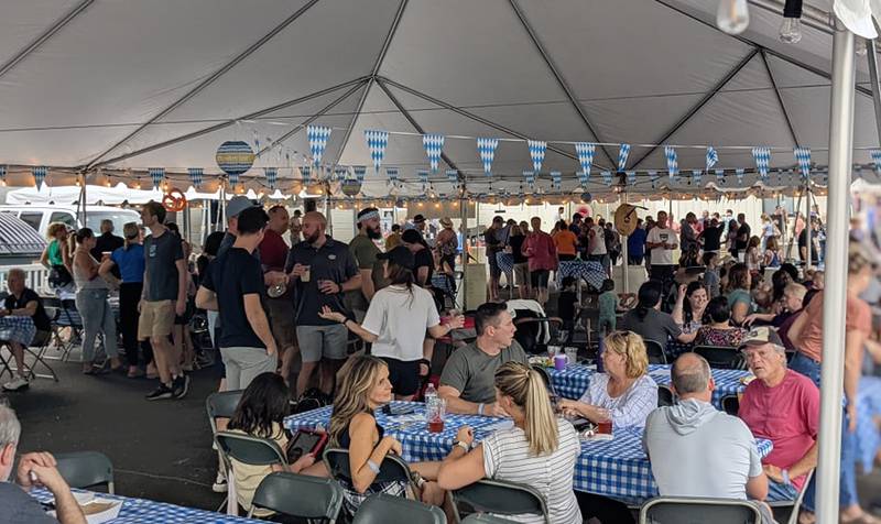 Penrose Brewing in Geneva at its 2022 Oktoberfest celebration. This year’s event, on Sept. 16, will include live music, activities, food and beer, as well as face painting for children.