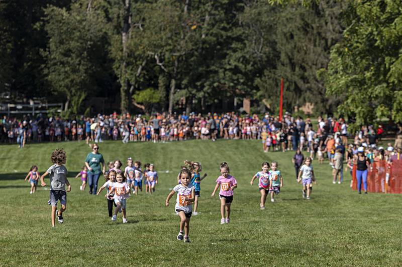 Six different age classes were able to compete Saturday, Sept. 30, 2023 in the 31st annual Sterling Park District Pumpkin Dash at Hoover Park in Sterling.