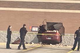 Car crashes into Walmart in Algonquin; driver seriously injured, building damaged