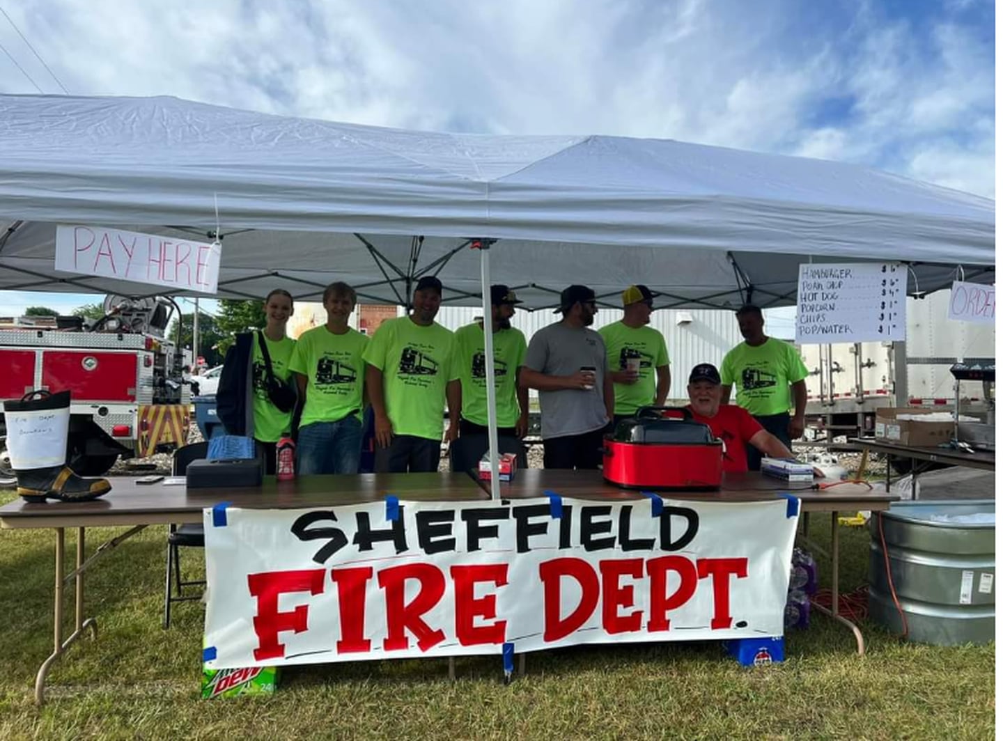 Volunteers with the Sheffield Fire Department provided a cookout. Sheffield Historical Society volunteers assisted passengers boarding the train, while the Sheffield Mineral Rescue rode the trains to ensure passenger safety.