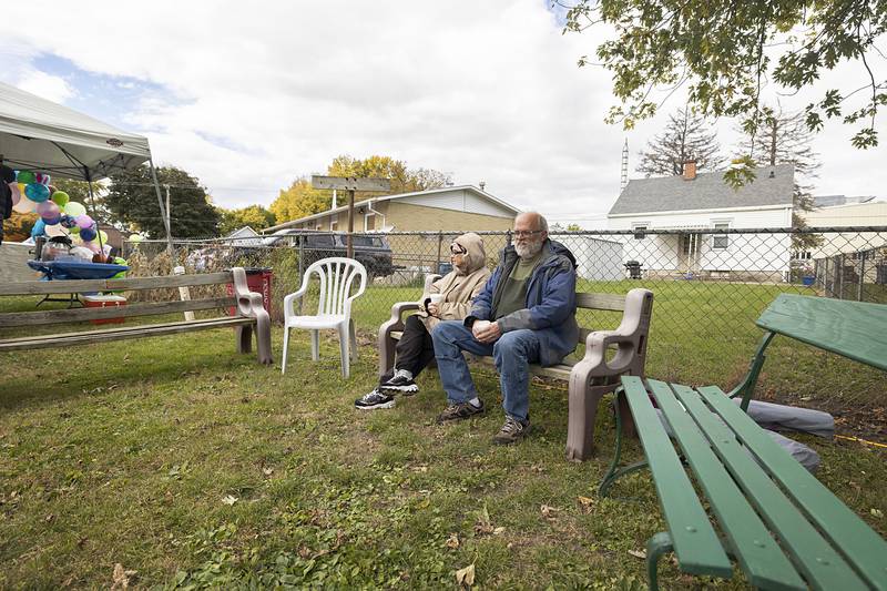 Lynn and Doug Schultz of Sterling stopped by the Lee County Habitat for Humanity’s 30th anniversary celebration Sunday, Oct. 16, 2022. The home building organization has built one home a year since it was founded in 1992.