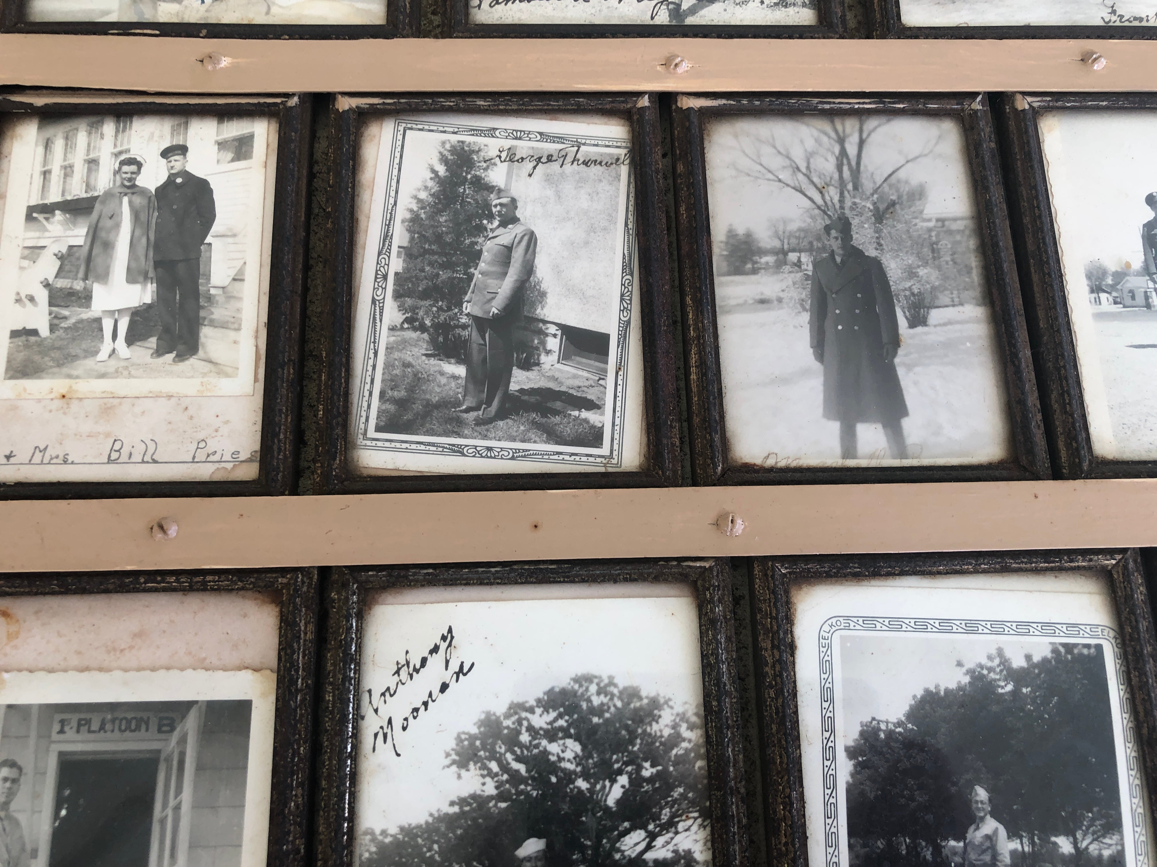 Photos dating from World War II at McHenry's annual Keep the Spirit of '45 Alive event, Sunday, Aug. 11, 2024. Originally hung at the Mi-Place Restaurant and Tavern, the photos will be relocated to the McHenry VFW Post 4600 once the proper location is found to hang them.