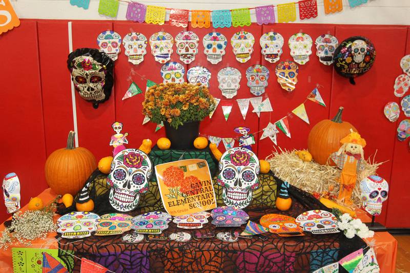 Fourth graders from Gavin Central Elementary School in Ingelside had an altar on display during the Dia de los Muertos, Day of the Dead event at Stanton Middle School on November 4th in Fox Lake. The event was sponsored by the Bilingual Parents Advisory Committee (BPAC) from School Districts 114,124 and 37.
Photo by Candace H. Johnson for Shaw Local News Network