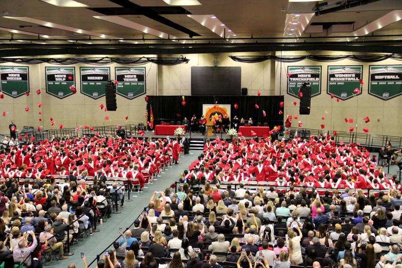 Glenbard East High School held a graduation ceremony for the Class of 2024 at the school in Lombard on Wednesday, May 22, 2024.