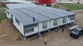 Photos: Waltham School in Utica installs mobile classrooms 