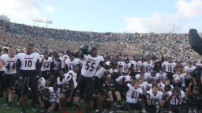 ‘Nerves were like good nerves’: NIU’s Kanon Woodill’s late FG big in upset of Notre Dame