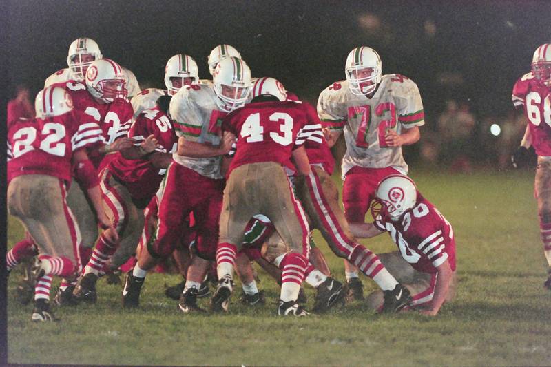 L-P and Ottawa play football during the "Gridiron Game"  on Sept. 25, 1998 at Ottawa High School.