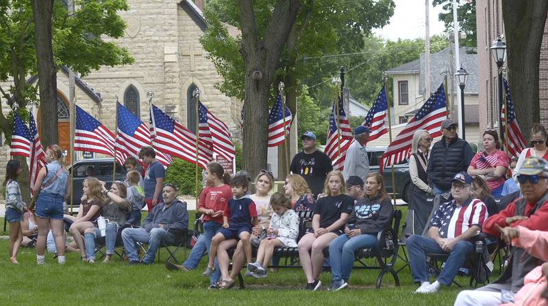 A large crowd attended the annual Memorial Day Ceremony Monday at Washington Square in Ottawa.