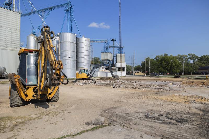 Long time gas station spot at the corner of Dixon Avenue and First Avenue in Rock Falls is being cleared for a new business.