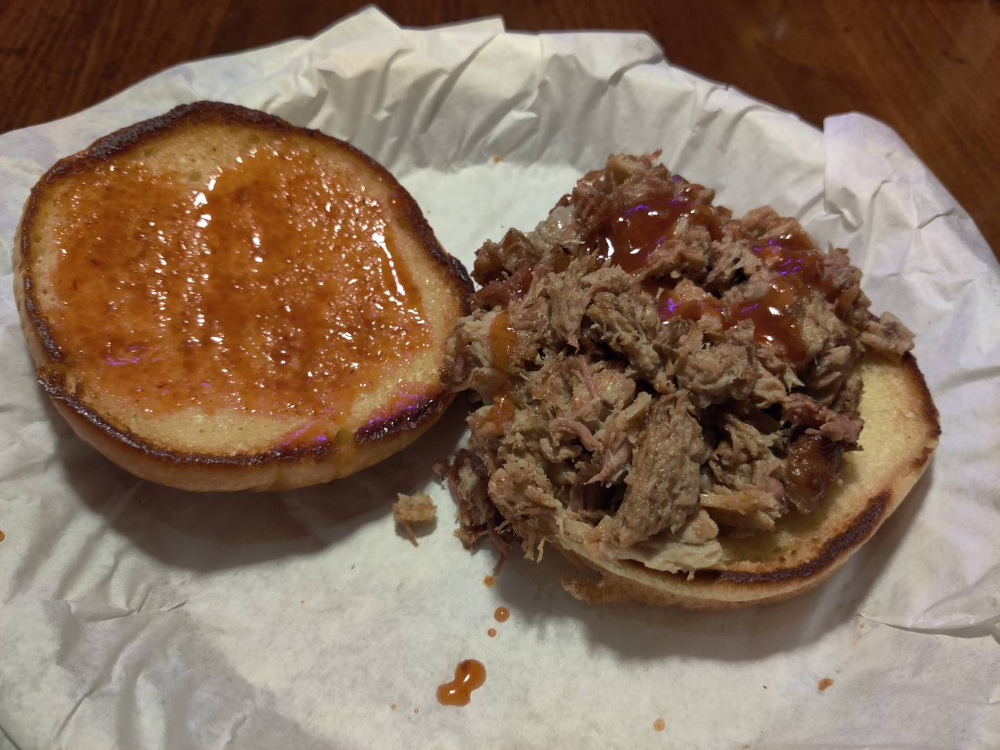 Pulled pork sandwich at Gammon Coach House in Batavia.