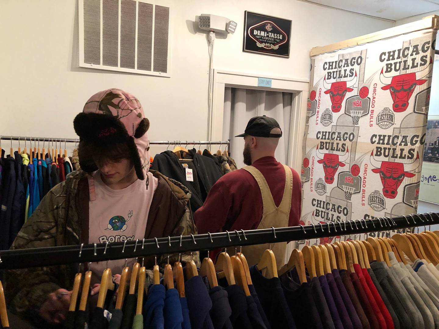 People shop at Stan's Vintage on its opening day in McHenry on Feb. 14, 2024.