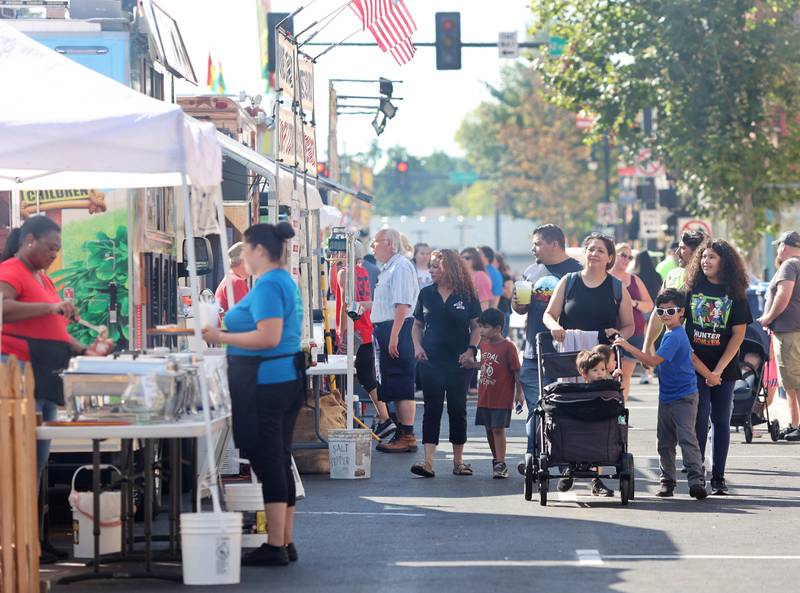 Lincoln Highway is full of visitors for the first night of Corn Fest Friday, Aug. 26, 2022, in DeKalb.