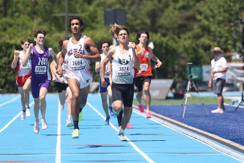 Grayslake Central’s Trey Sato takes 2nd in the Class 3A 800 Meter State Championship on Saturday, May 25, 2024 in Charleston.