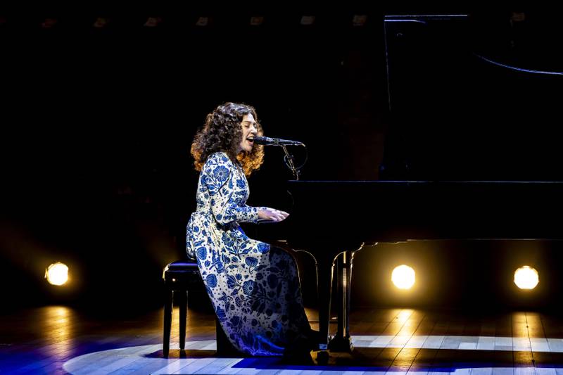 Tiffany Topol portrays music legend Carole King in Beautiful: The Carole King Musical, now through June 16 at Paramount Theatre in Aurora.
Credit: Liz Lauren