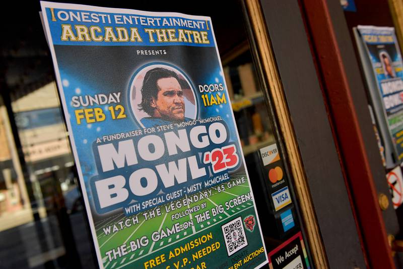 Arcada Theatre host the “Mongo Bowl 23”, a Fundraiser for former Chicago Bears player Steve “Mongo” McMichael, who has ALS, on Sunday, Feb. 12, 2023.