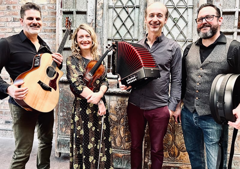 STEAM Irish Quartet (from left) including Jeff Lindblade, Katie Grennan, John Williams and Steve Morrow will perform March 30 in Princeton.