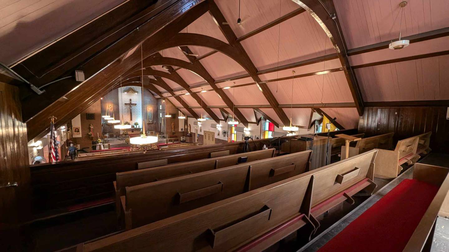 The interior of St. Bernard Catholic Church in Joliet as seen after its final Mass on June 22, 2024.