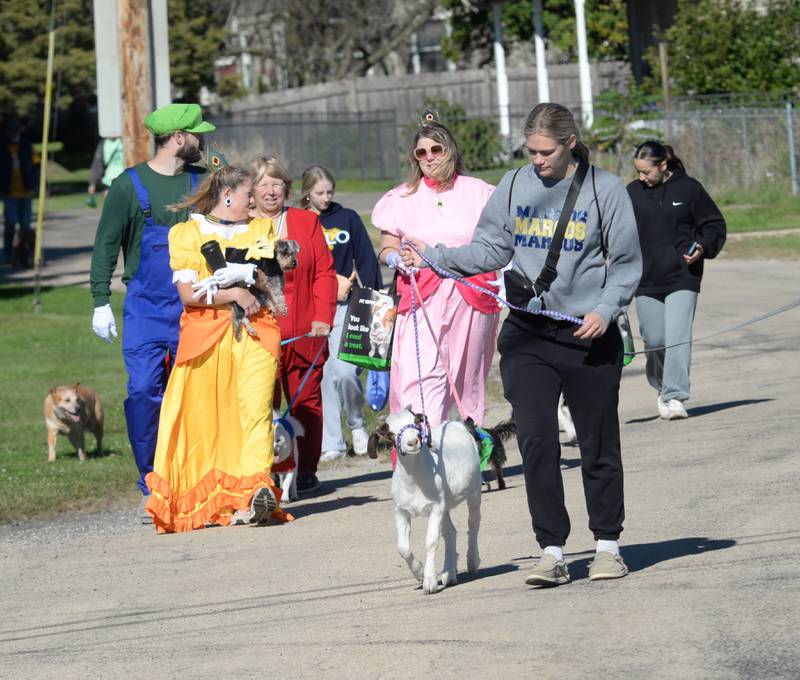 Sweetie, a 7-month-old goat, and her owner, Katelyn Rockwood, also took part in Polo High School's 2024 Doggy Dash on Saturday, Sept. 7, 2024. The event was organized and run by Polo High School's student council. It also included a costume contest.