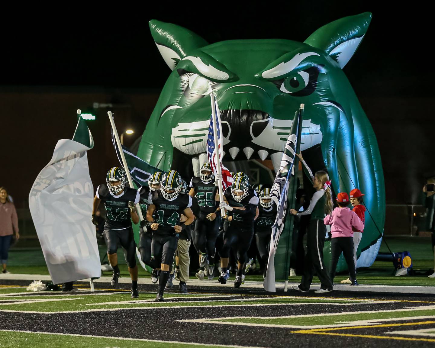 Plainfield Central takes the field before their game versus Joliet Westl.   Oct 20, 2023.