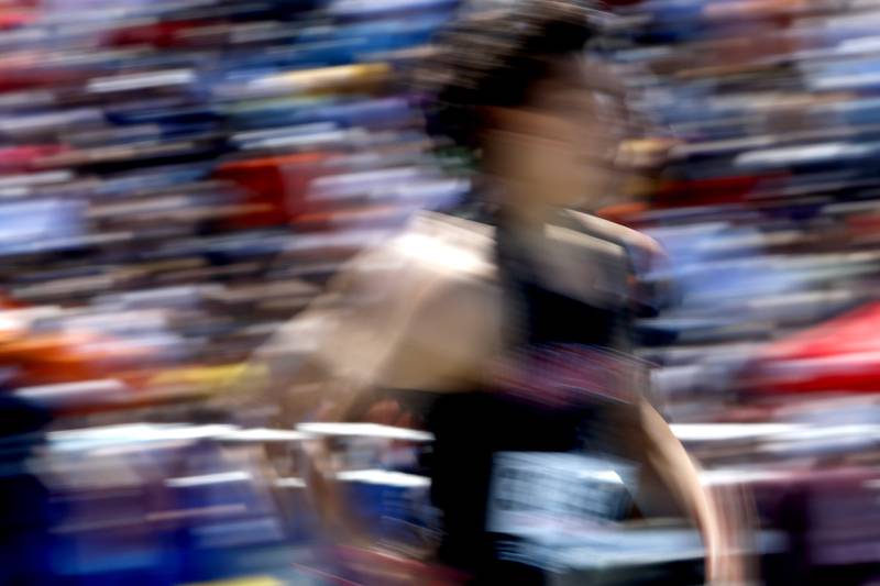 Huntley’s Vinny Costa is a blur as run the third leg of the 4 x 200 meter relay during the IHSA Class 3A Boys State Track and Field Championship meet on Saturday, May 25, 2024, at Eastern Illinois University in Charleston.