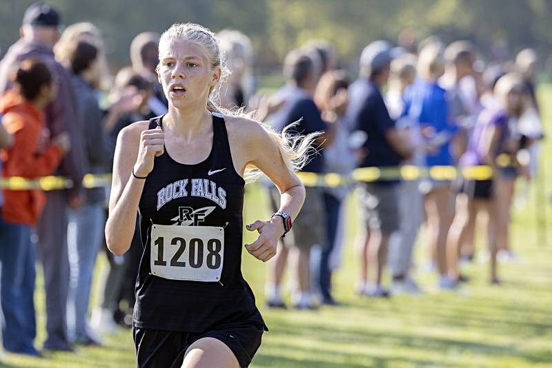 Rock Fall’s Kat Scott comes in 13th at the Rock River Run Saturday, Sept. 23, 2023 at Hoover Park in Sterling.