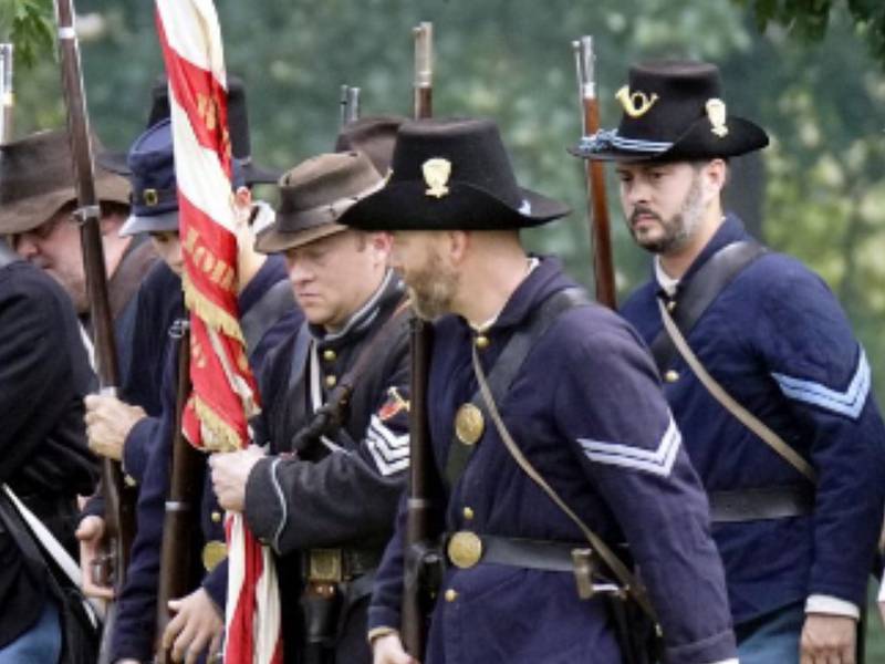 A Civil War reenactment in 2019 in Ottawa.