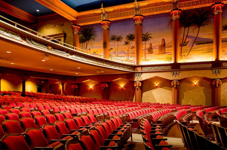 The inside of DeKalb's Egyptian Theatre.