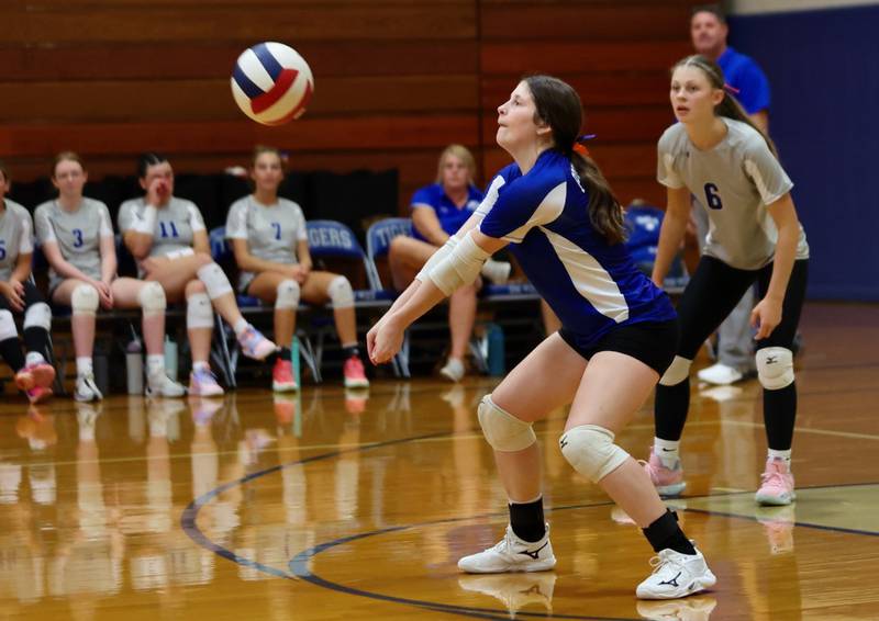 Princeton's Camryn Driscoll makes a pass Tuesday night at Prouty Gym.