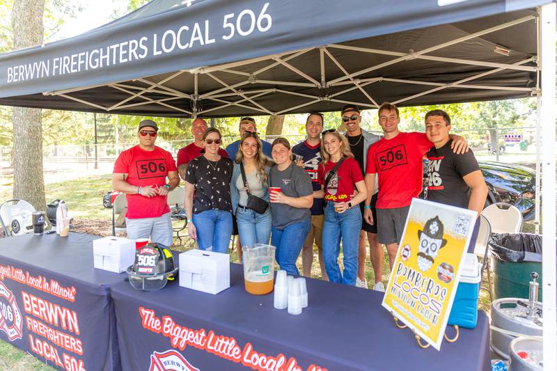 The Berwyn Firefighters booth at the Berywn Brewfest. Sept 14, 2024 in Berwyn.