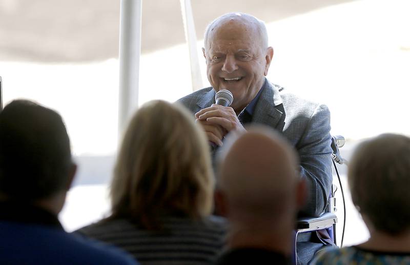 Vince Foglia speaks during the opening ceremony for the Foglia Center for Advanced Technology and Innovation on Tuesday, Sept. 3, 2024, at McHenry County College.