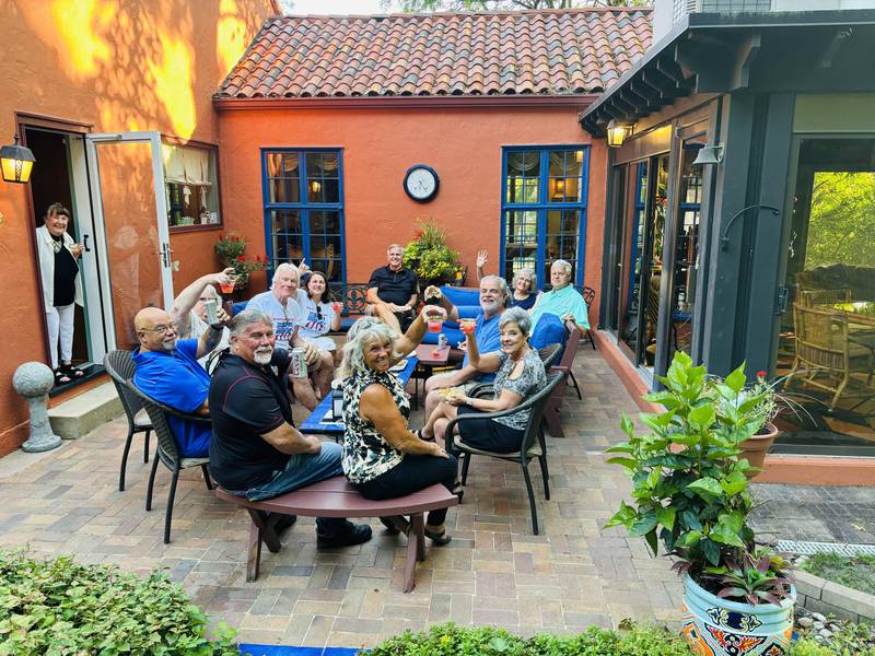 The Marseilles High School Class of 1976 planning committee gathered at Seattle Sutton's home, the same place where they socialized 48-plus years ago.