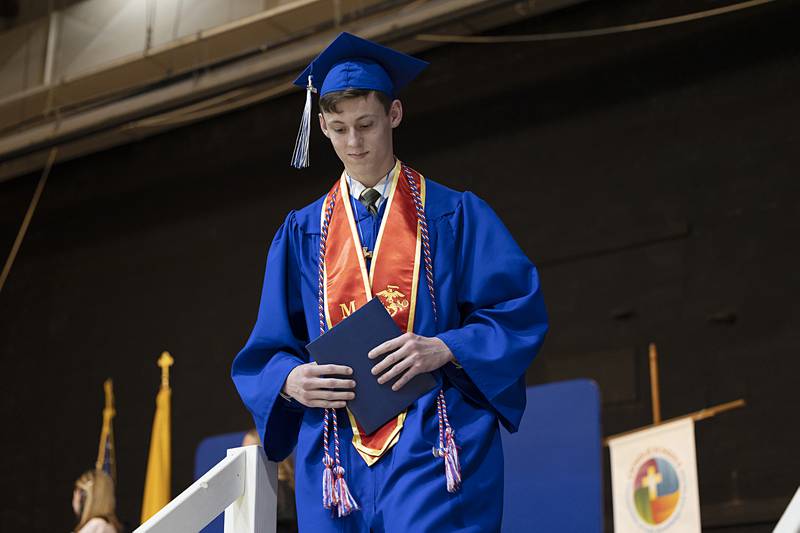 Colin Messer was the final graduate at Newman High School during commencement Wednesday, May 15, 2024.