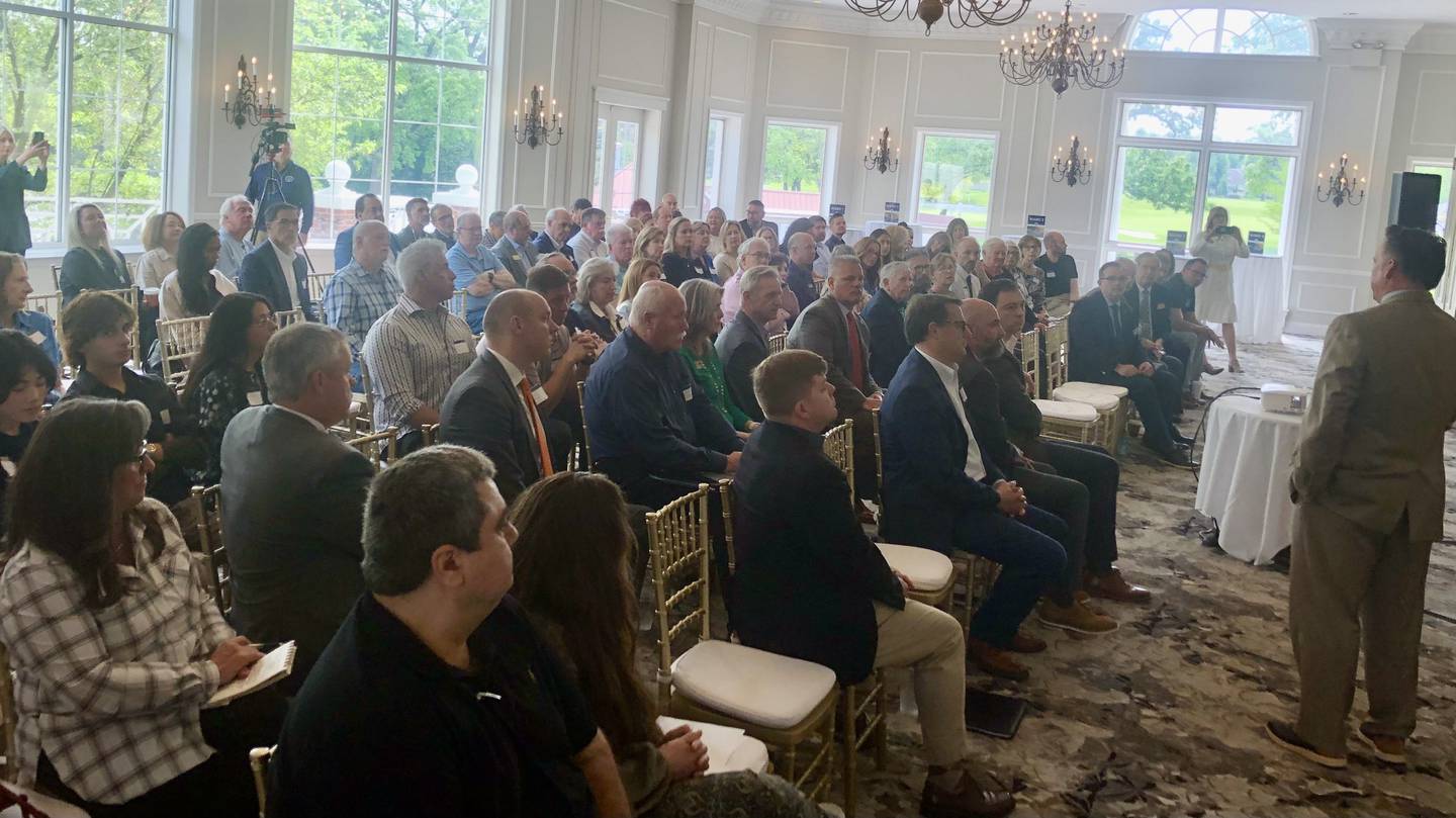 Roughly 100 attend the State of the City event hosted by St. Charles Mayor Lora Vitek, where she highlighted new development, businesses and infrastructure accomplishments over the past year, and looked ahead to future growth on May 16, 2024, at the Royal Fox Country Club.