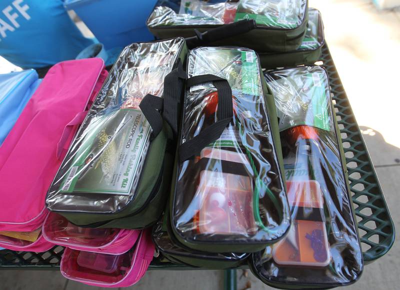 Free fishing poles were given out to participants during the Family Fishing Event at Lake Front Park on Saturday, September 9th in Round Lake Beach. The event was sponsored by the Round Lake Area Park District and the Huebner Fishery Management Foundation. 125 participants enjoyed fishing at the event.
Photo by Candace H. Johnson for Shaw Local News Network