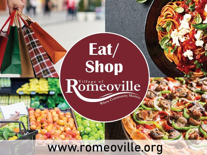 Eat/Shop Romeoville logo