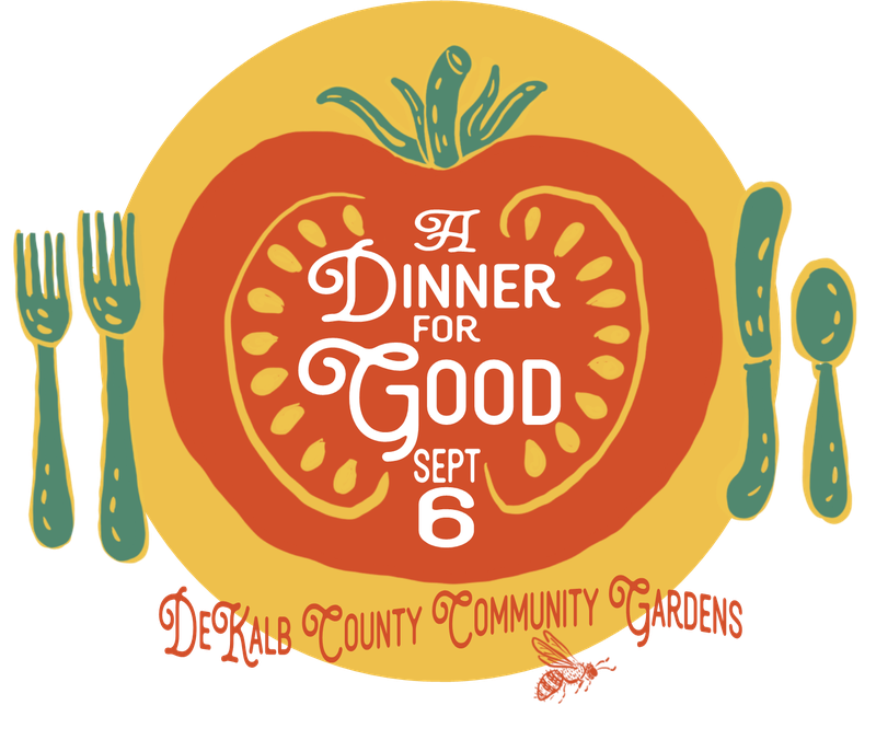 DeKalb County Community Gardens "A Dinner For Good" logo