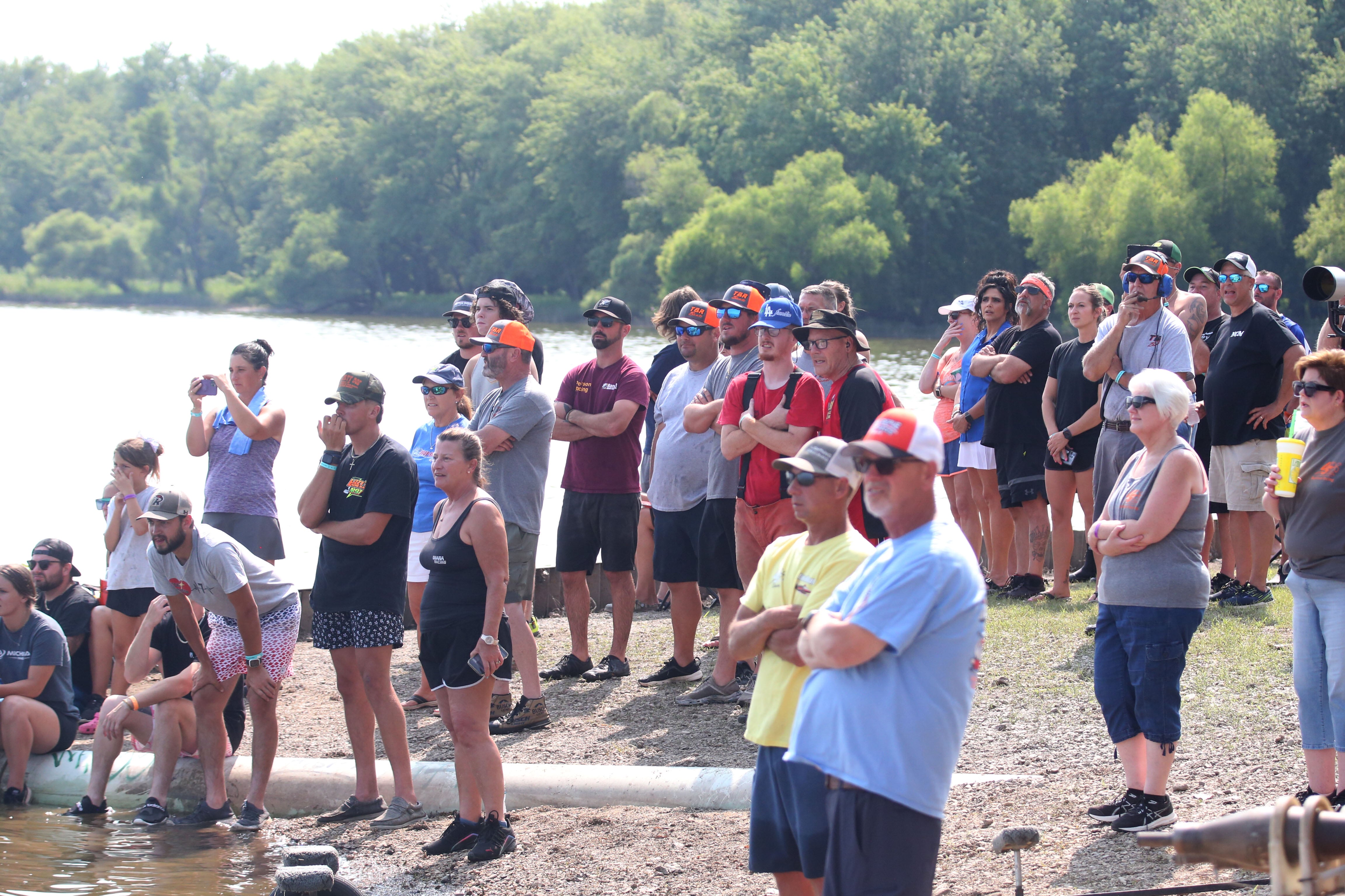 Spectators watch the US Title Series Pro National Championship Boat Races on Friday, July 26, 2024 at Lake DePue.