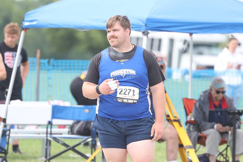 Princeton’s Payne Miller finished his last throw to earn him 3rd place in the Class 2A Shot Put State Championship on Saturday, May 25, 2024 in Charleston.