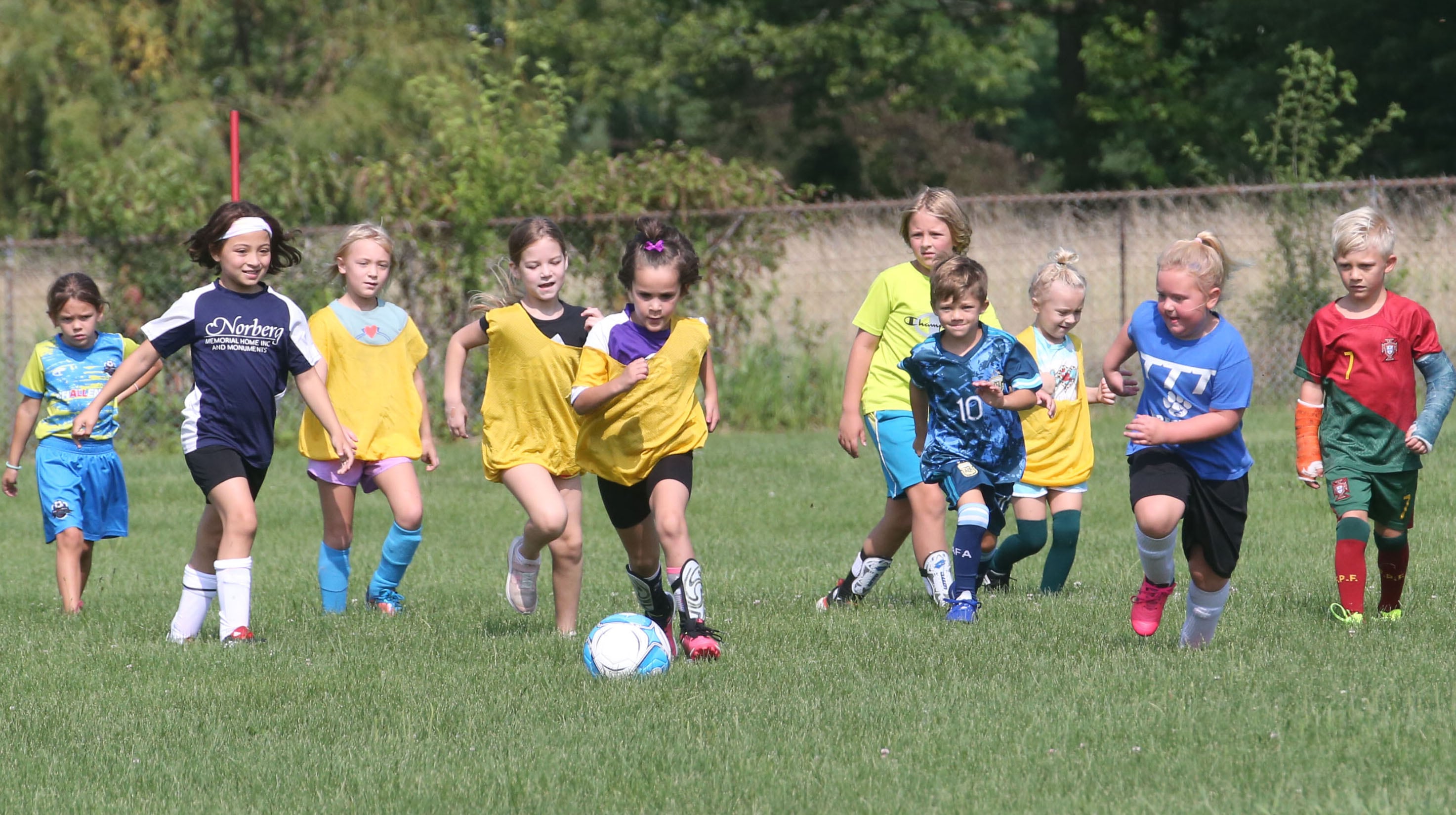 Children scrimmage during the Astra Soccer Program on July 25, 2024 at Jefferson School in Princeton. The free clinic is held two days a week and is open to boys and girls from birth years 2007-2018. For more information visit www.astrasoccer.com