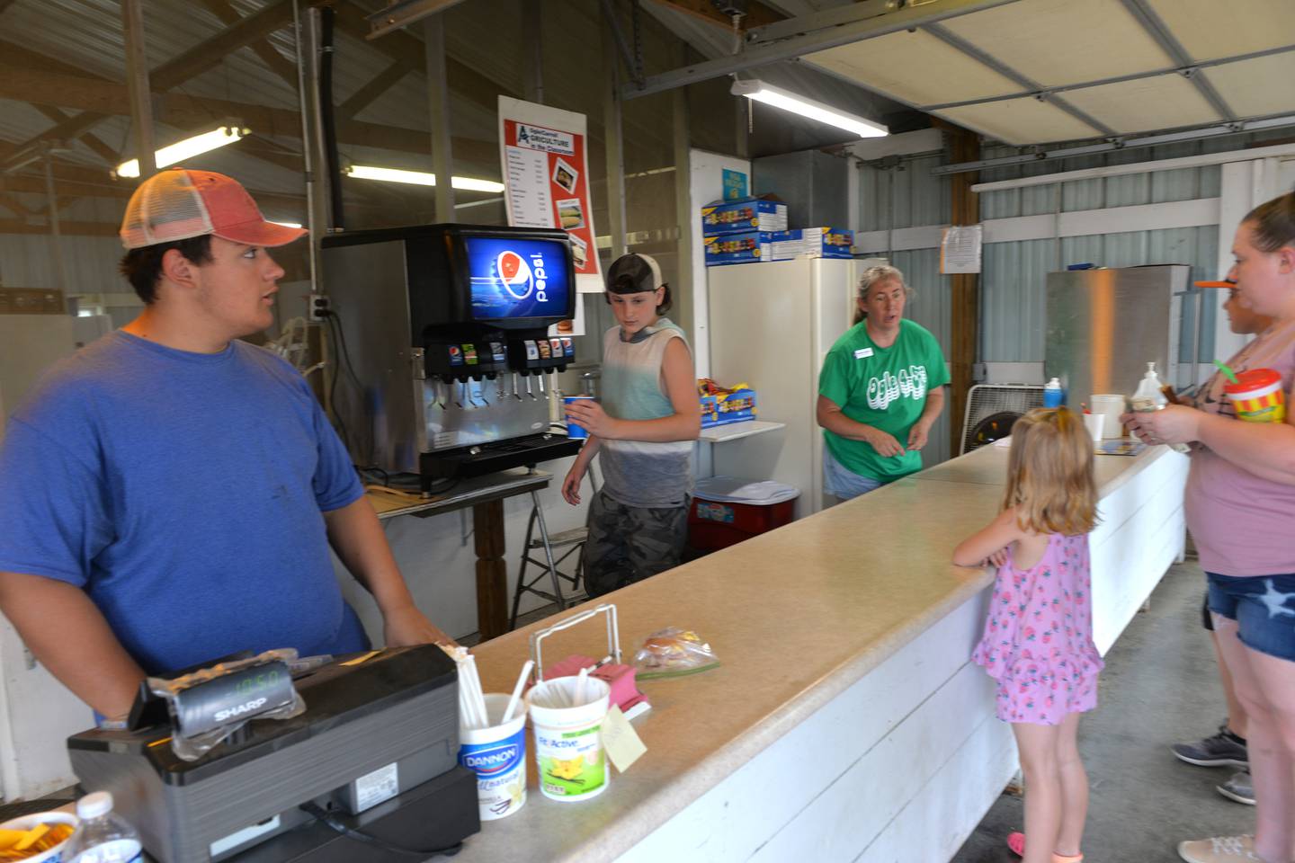 The Ag in the Classroom food stand provided sandwiches, baked potatoes, roasted sweet corn, and ice cream during the Ogle County Fair.