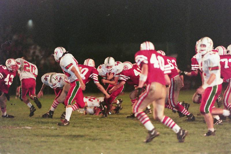 L-P and Ottawa football teams play against each other on Sept. 25, 1998.