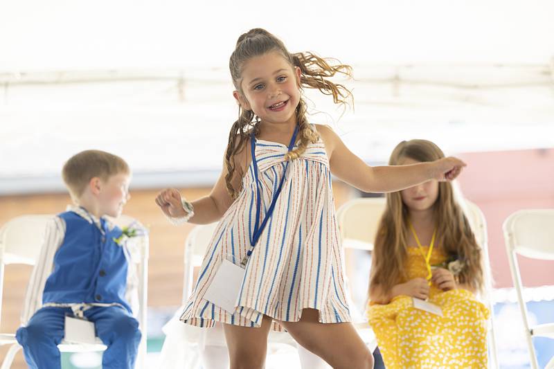 Harbor Schuler, 5, dances at the Little Miss pageant at Polo’s Town and Country Days on Thursday, June 13, 2024.