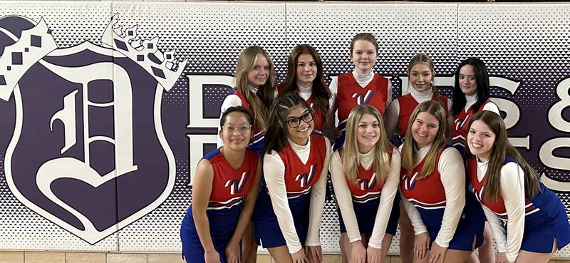 11 members of the Dixon High School cheer team will take part in the VRBO Citrus Bowl pregame festivities as part of a Varsity Spirit team organized by Universal Cheerleaders Association. Top row, from left: Kylie McCarver Cecchetti, Grace Gates, Ashlyn Neville, Evelin Deleon, and Madi Halfacre; bottom row, from left, Uriel Santos, Jordyn Brandenburg, Vanessa Reglin, BreeAnn Covell, and Tianna McGuire. Also attending is Lexi Reed.