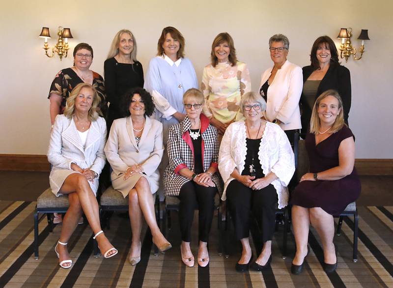 The eleven award recipients during the Northwest Herald's Women of Distinction award luncheon Wednesday June 5, 2024, at Boulder Ridge Country Club, in Lake in the Hills.